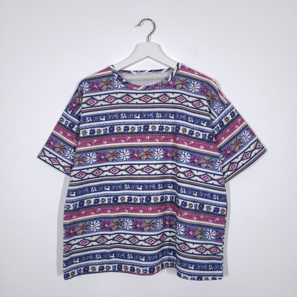 90s Ribbed Patterned Tee - Picture 3 of 7